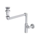 SUERA LUNA Yer Tasarruflu Lavabo Sifonu + Felix Pop-Up Set (Paslanmaz - Taşma Deliksiz)