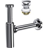 Suera Moon Ayarlanabilir Lavabo Sifonu + Qualis Pop-Up Set (Krom - Taşma Deliksiz) - G1 - 1/4