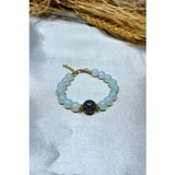 Suerte Accessories Ay Taşı Doğal Taş Oniks Doğaltaş Uçlu Altın Aksesuar El Yapımı Özel Tasarım Kadın Bileklik