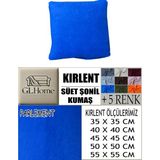 Süet Detaylı Angora Kumaş 4 Adet Kirlent Kılıfı - 40 x 40 cm - Parlament
