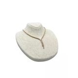 Süet Kumaş Rose Manken Krem Renk 20/18 Cm Kolye Gerdanlık Takı Sergileme Mankeni