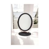 Süet Pvc Serisi 3x Büyüteçli Çift Taraflı Ayarlanabilir Eğimli Masa Üstü Makyaj Aynası 15X19 cm Oval - Option-1