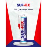 Suf-Fix 300 Asetoksi Silikon Mastik 280 ml – Şeffaf, Uv Dayanımlı - 281 ml