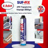 Suf-Fix 690 Pu Yapıştırıcı Köpük 750ML 6 Adet – Profesyonel Mantolama Köpüğü - 750 ml