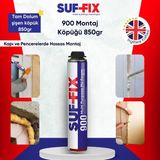 Suf-Fix 900 Tabancalı Montaj Köpüğü 750ML – Profesyonel Pu Köpük Isı Ses Yalıtım - 1 Adet