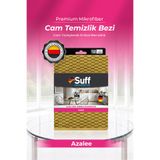 Suff Azalee Cam Mikrofiber Bez Parmak İzi Karşıtı Cam Vitrin Temizlik Bezi 40x40 cm Sarı