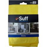Suff Damalı Mikrofiber Yüzey Temizlik Bezi 40 x 40 Cm, Sarı