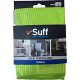 Suff Damalı Mikrofiber Yüzey Temizlik Bezi 40 x 40 Cm, Yeşil