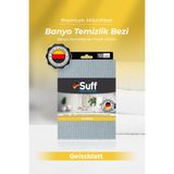 Suff Geissblatt Banyo Mikrofiber Bez Su Lekesi Karşıtı Banyo ve Armatür Kurulama Bezi 50x40 cm Gri