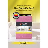 Suff Jasmin Mikrofiber Toz Bezi Çizmez Hassas Mutfak Dolabı Temizlik Bezi 40x40 cm Pembe