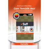 Suff Kamelie Cam Mikrofiber Bez Çok Amaçlı Büyük Boy Cam Bezi 70x50 cm Yeşil