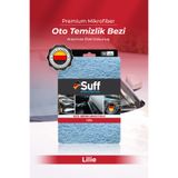 Suff Lilie Oto Temizlik Bezi Mikrofiber Geniş Yüzey Cila ve Parlatma Bezi 70x50 cm Mavi