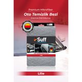 Suff Lilie Zambak Araç Temizlik Bezi 70x50 | Geniş Yüzey Boya Koruma ve Cila Silme Bezi - Gri