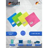 Suff Mikrofiber Temizlik Bezi 32 x 32 cm Kolay Sıkılır Hızlı Kurur 4 Adet Gül Renk Seçenekleri