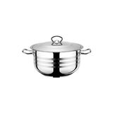 Sufle Paslanmaz Çelik Tencere - Gümüş - 22 cm