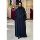 Sufleli Namaz Elbisesi 6034 Siyah - Standart