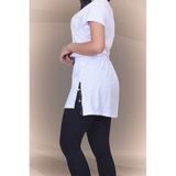 Sufyy Penye Etek Iki Yanı Yırtmaçlı - Beyaz - L - XL