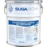 Suga Boya Suga Tek Komponentli Akrilik Yol Çizgi Boyası 20 kg - SARI