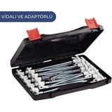 Suga Karavan Tente ve Çadır Kazığı 20'li Set Vidalı ve Adaptörlü Kullanıma Uygun
