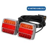 Suga Mıknatıslı Led Römork Stop Lambası Seti 7 Pin Soketli 12v