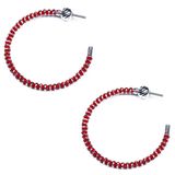 Sugar Jewellery Orta Red Velvet Halka Küpe (3,5cm) Bordo kırmızı