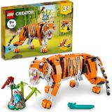 Suha Store Creator 3’ü 1 Arada Muhteşem Kaplan 31129 – 9 Yaş ve Üzeri Kız ve Erkek Çocuklar Için Doğum Günü Hediyesi Fikri, Kaplan, Kırmızı ve Koi Balığı Içeren Yaratıcı Oyuncak Yapım Seti (755 Parça) - standart