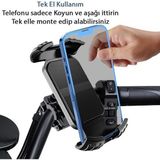 Suha Store MT28 Kilit Sistemli Motor ve Bisiklet Telefon Tutucu Tek El Kullanım Yatay ve Dikey Kullanılır