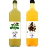 Süheylaana Doğal Alıç Sirkesi 1000 ml - Doğal Çam Kozalağı Sirkesi 1000 ml - 2 lt