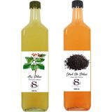 Süheylaana Doğal Alıç Sirkesi 1000 ml - Doğal Çörek Otu Sirkesi 1000 ml - 2 lt
