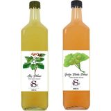 Süheylaana Doğal Alıç Sirkesi 1000 ml - Doğal Ginkgo Biloba Sirkesi 1000 ml - 2 lt
