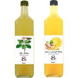 Süheylaana Doğal Alıç Sirkesi 1000 ml - Doğal Limon & Zencefil Sirkesi 1000 ml - 2 lt