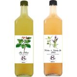 Süheylaana Doğal Alıç Sirkesi 1000 ml - Doğal Melisa Karabaş Otu Sirkesi 1000 ml - 2 lt