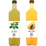 Süheylaana Doğal Alıç Sirkesi 1000 ml - Doğal Papaya Sirkesi 1000 ml - 2 lt