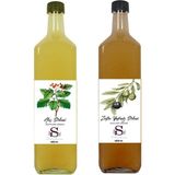 Süheylaana Doğal Alıç Sirkesi 1000 ml - Doğal Zeytin Yaprağı Sirkesi 1000 ml - 2 lt
