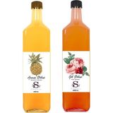 Süheylaana Doğal Ananas Sirkesi 1000 ml - Doğal Gül Sirkesi 1000 ml - 2 lt