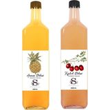 Süheylaana Doğal Ananas Sirkesi 1000 ml - Doğal Kızılcık Sirkesi 1000 ml - 2 lt