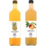 Süheylaana Doğal Ananas Sirkesi 1000 ml - Doğal Şeftali Sirkesi 1000 ml - 2 lt