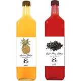 Süheylaana Doğal Ananas Sirkesi 1000 ml - Doğal Siyah Pirinç Sirkesi 1000 ml - 2 lt