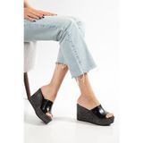 SUİNS SHOES Suins Bloome Model Hasır Desenli Dolgu Topuk Kadın Terlik