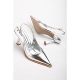 Suins Shoes Suins Jules Kadın Topuklu Taşlı Özel Üretim Stiletto Ayakkabı - Gümüş