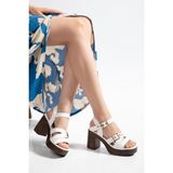 Suins Shoes Suins Lerasy Model Platform Topuklu Sandalet - Beyaz