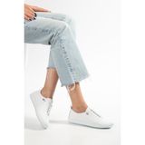 Suins Shoes Suins Ramia Model Hakiki Deri Yumuşak Kadın Günlük Spor Ayakkabı Sneaker - Beyaz