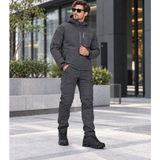 Suit Aydın Erkek Softshell Outdoor Takım Kürklü Mont ve Pantolon - 2XL - Antrasit