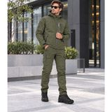 Suit Aydın Erkek Softshell Outdoor Takım Kürklü Mont ve Pantolon - 2XL - Haki