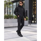 Suit Aydın Erkek Softshell Outdoor Takım Kürklü Mont ve Pantolon - XL - Siyah