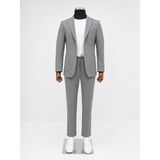 Suit Aydın Erkek Spor Takım Elbise - Gri - 56