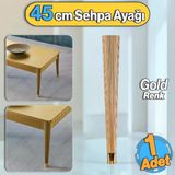 Suit Sehpa Ayağı 45 Cm Plastik Altın Renk Ayak Mutfak Yemek Masası Mobilya Ayak Zigon Gold 1 Adet