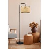 Suitable Metal Gövdeli Rattan Hasır Başlık Çok Amaçlı Lambader Salon Köşe Lambası Çok Ren