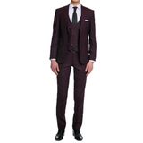 Suitmen Cool Yelekli Takım Elbise BORDO 56
