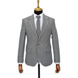 Suitmen Erkek Gri Tek Spor Ceket Çift Yırtmaçlı BGL-ST03981 - 48